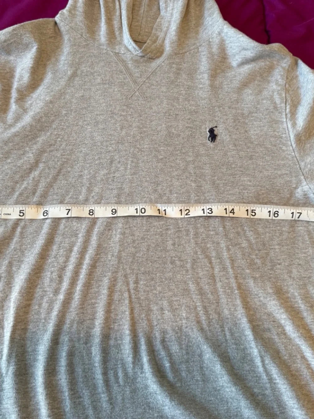Polo Ralph Lauren Gray Cotton Long Sleeve Hooded T-Shirt Boys XL 18 20